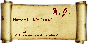 Marczi József névjegykártya